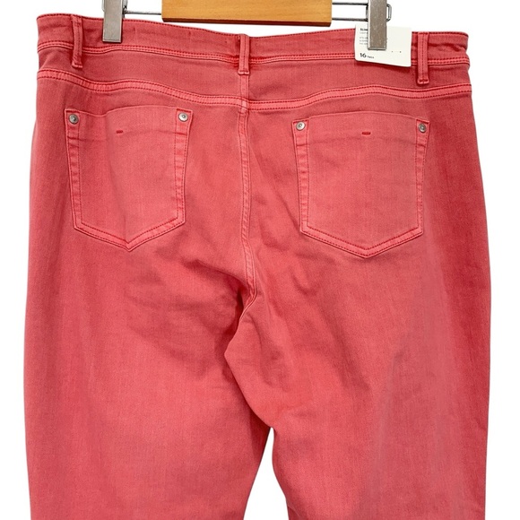 J. Jill Jeans Womens 16 TALL Slim Ankle Salmon Pink Orange - Picture 2 of 8